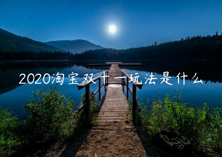 2020淘寶雙十一玩法是什么